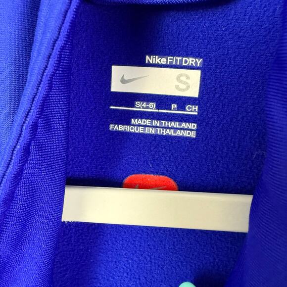 Nike Fit Full Zip Jacket Athletic Running Track Blue Small - Picture 5 of 5